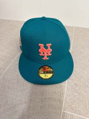 New Era 59FIFTY New York Mets Hat Club Sunset Tea 2015 World Series Fitted Hat